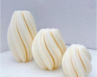 Pilar Swirl Candle | Handmade Pillar Candles for Home Decor