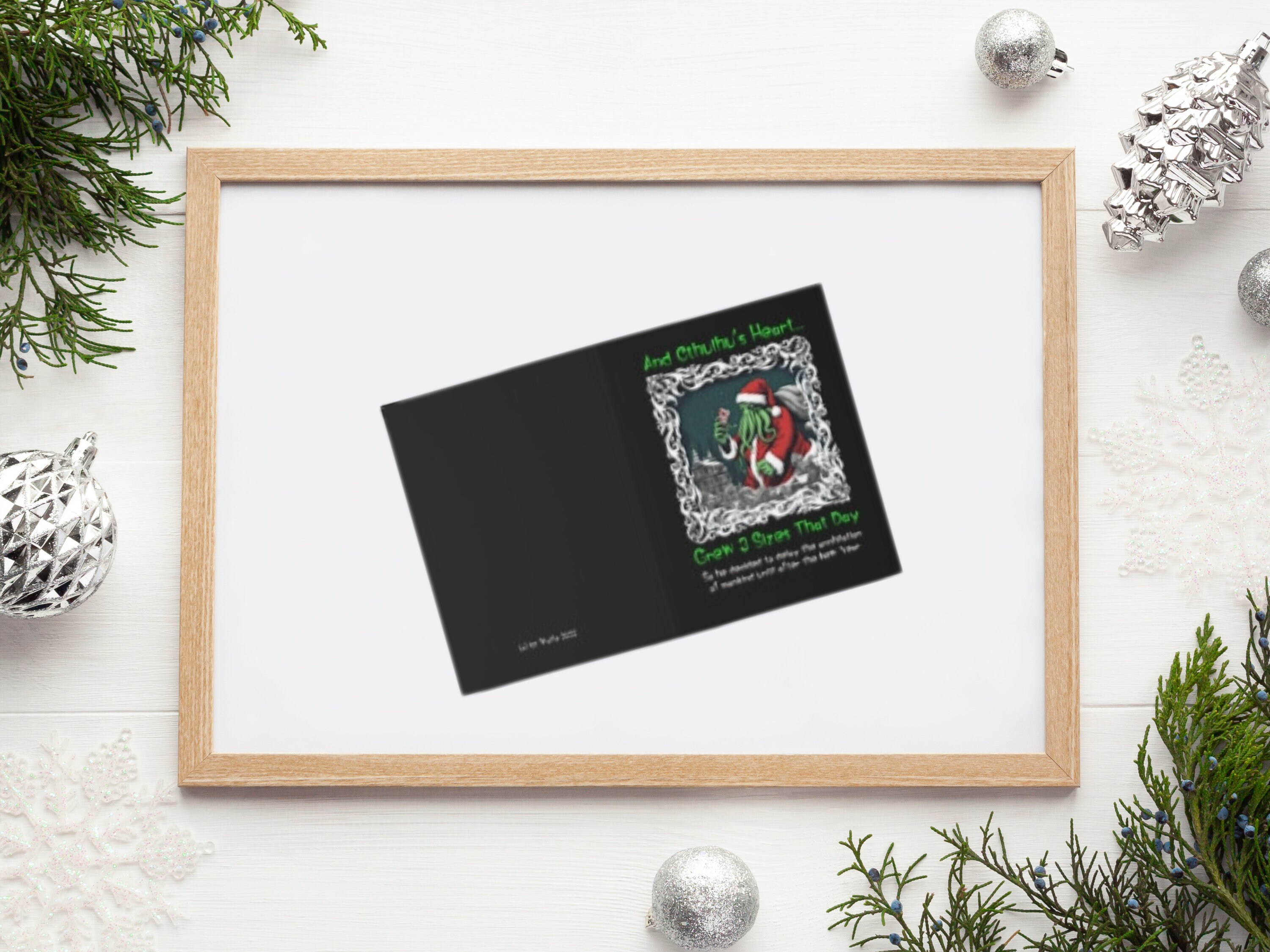 Funny Cthulhu Christmas Cards Featuring Cthulhu Catching the Christmas ...
