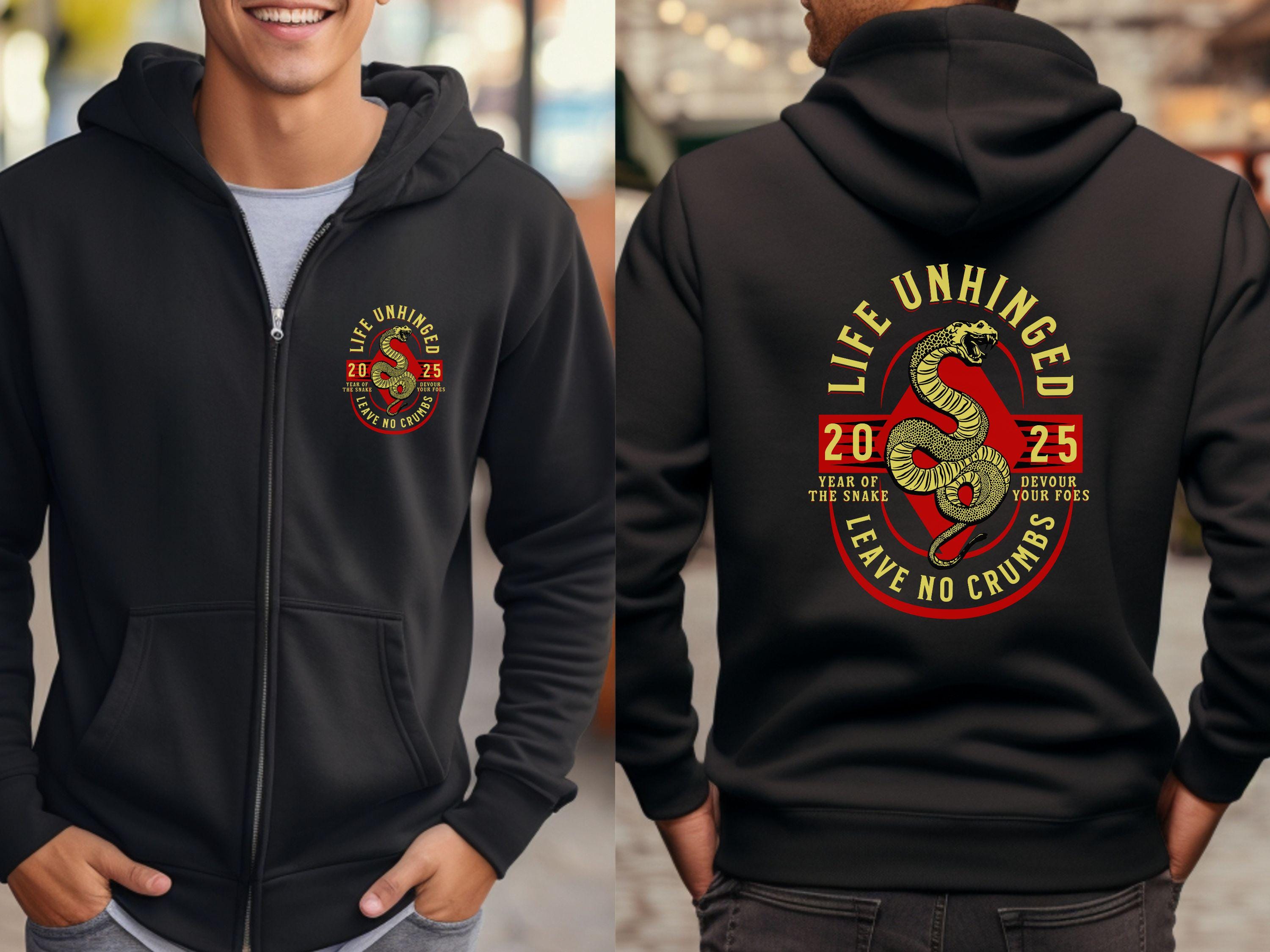 Year of the Snake Zip Life Unhinged Leave No Crumbs Retro
