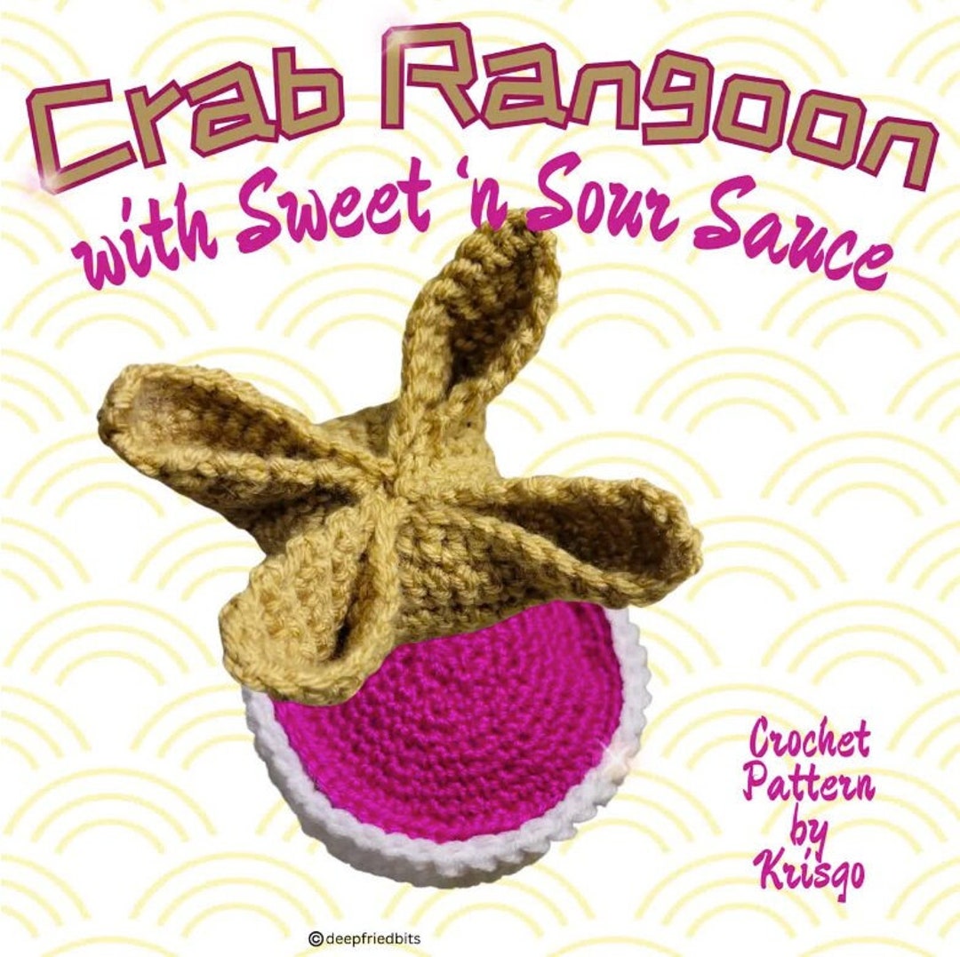 Crab Rangoon With Sweet 'n Sour Sauce Set Crochet Pattern Etsy
