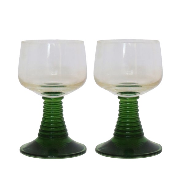 Set of 2 French Luminarc Vintage Wine Goblets