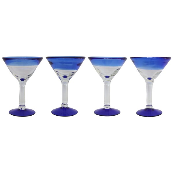 Set of 4 Handblown Margarita Glasses