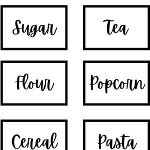 Etiketten voor de voorraadkast - Thuis afdrukken - Simplistische en schone keukenorganisatie. Digitale download - 40 items. Minimalistisch ontwerp - eenvoudig zelf te maken