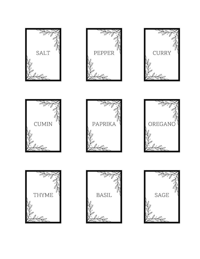 Fully Editable and Printable Spice Label Template Simple and Minimalist ...