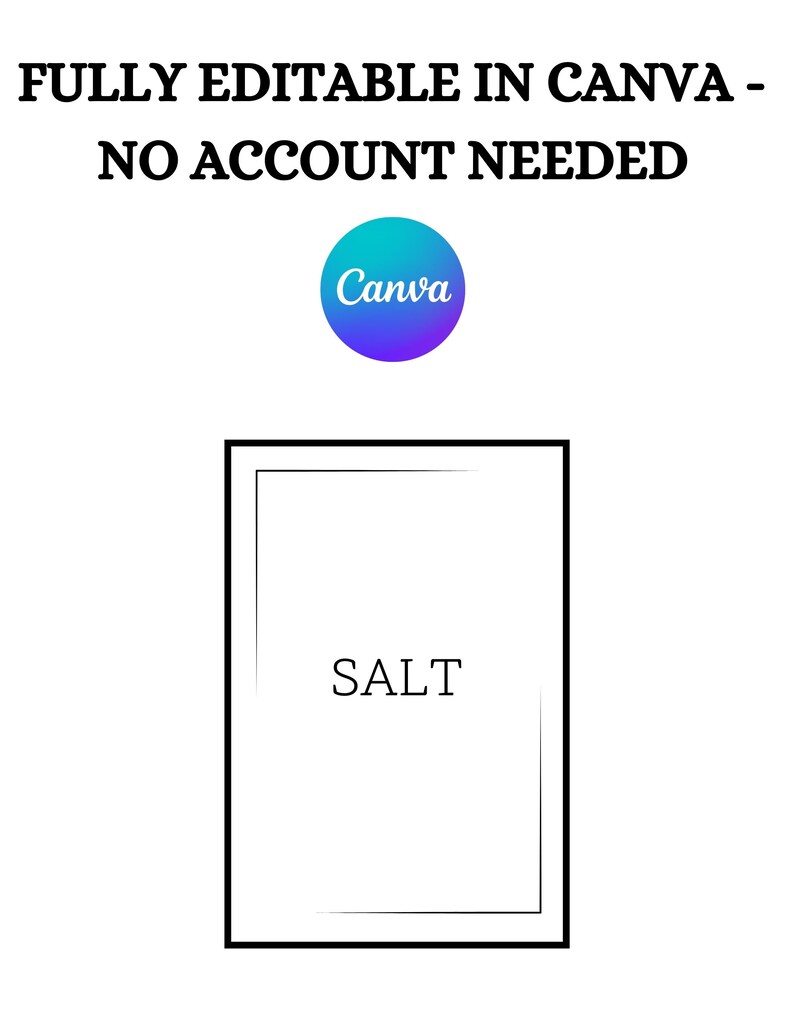 Fully Editable and Printable Spice Label Template - Simple and ...