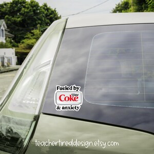 Diet Coke & Anxiety Sticker: Funny Hand-Drawn Vinyl Decal image 9