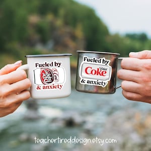 Diet Coke & Anxiety Sticker: Funny Hand-Drawn Vinyl Decal image 10