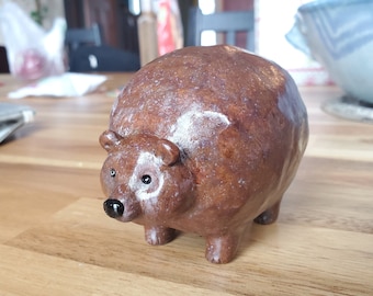 handmade fat bear figure