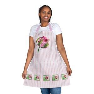 Floral Kitchen Apron with Pastel Straps, Perfect Cooking Gift, Garden Party Essential, Mother&#39;s Day, Birthday Present