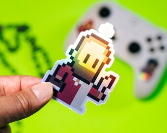 Adesivo holográfico de videogame São Bartolomeu