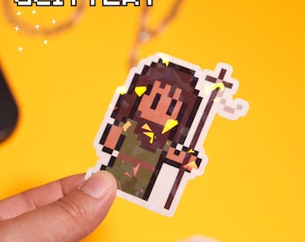 Glittery St. John the Baptist Video Game Sticker