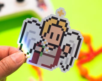 St. Gabriel the Archangel Holographic Video Game Sticker