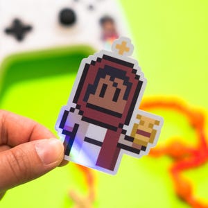 Sticker holografische videogame Heilige Maria Magdalena