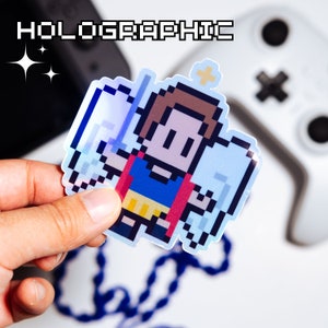 Pegatina Holográfica del Videojuego San Miguel Arcángel