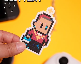 Glittery St. Alphonsus Liguori Video Game Sticker