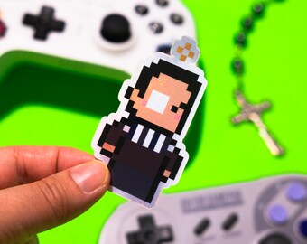 Adesivo de videogame holográfico Servo de Deus Chiara Corbello Petrillo