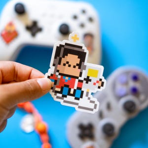 Videojuego St. Carlo Acutis Gameboy Pegatina