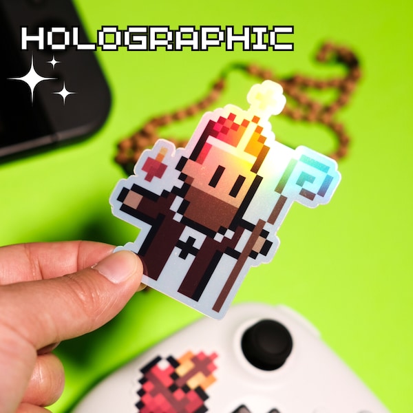 Holographic St. Augustine Video Game Sticker