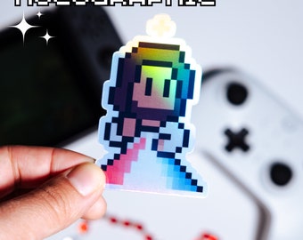 Holographic Divine Mercy Image Video Game Sticker