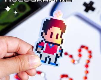Holographic Saint Carlo Acutis Video Game Sticker