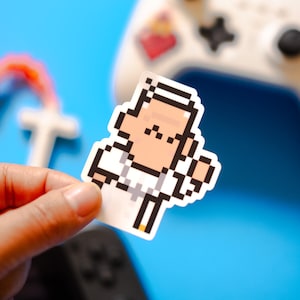 Adesivo de videogame do Papa Francisco