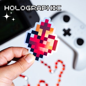 Pegatina Holográfica del Videojuego del Sagrado Corazón de Jesús