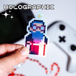 Holografische St. Maximilian Kolbe videogamesticker