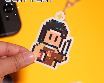 Glittery St. Teresa of Avila Video Game Sticker