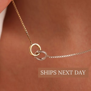 Two tone infinity necklace outlet