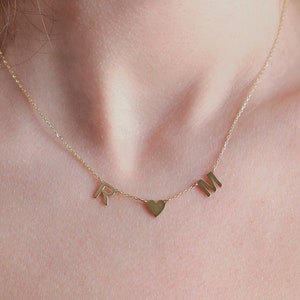 Initial Necklace, Letter Necklace, Custom Gold Necklace, Wife Gifts, Gifts For Mom, Christmas Gift, Bridesmaids Gift, Birthday Gift for her