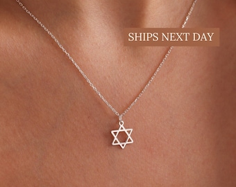 Star of David Necklace, Jewish Star Charm, Silver Magen David,Tiny Star of David Necklace,Jewish Star of David Necklace,Dainty Star of David