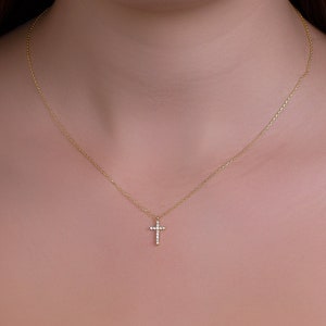 Cross Necklace • Sterling Silver Dainty Cross Pendant • Cross Necklace for Women • Mens Cross Necklace • Christian Gifts • Unisex Necklace