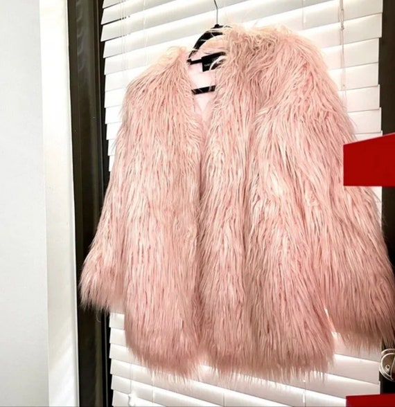 Pink faux fur shaggy - Gem