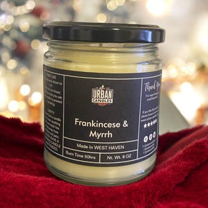 Frankincense & Myrrh (Resinous Oriential, Woody) Scented Candle 8 oz