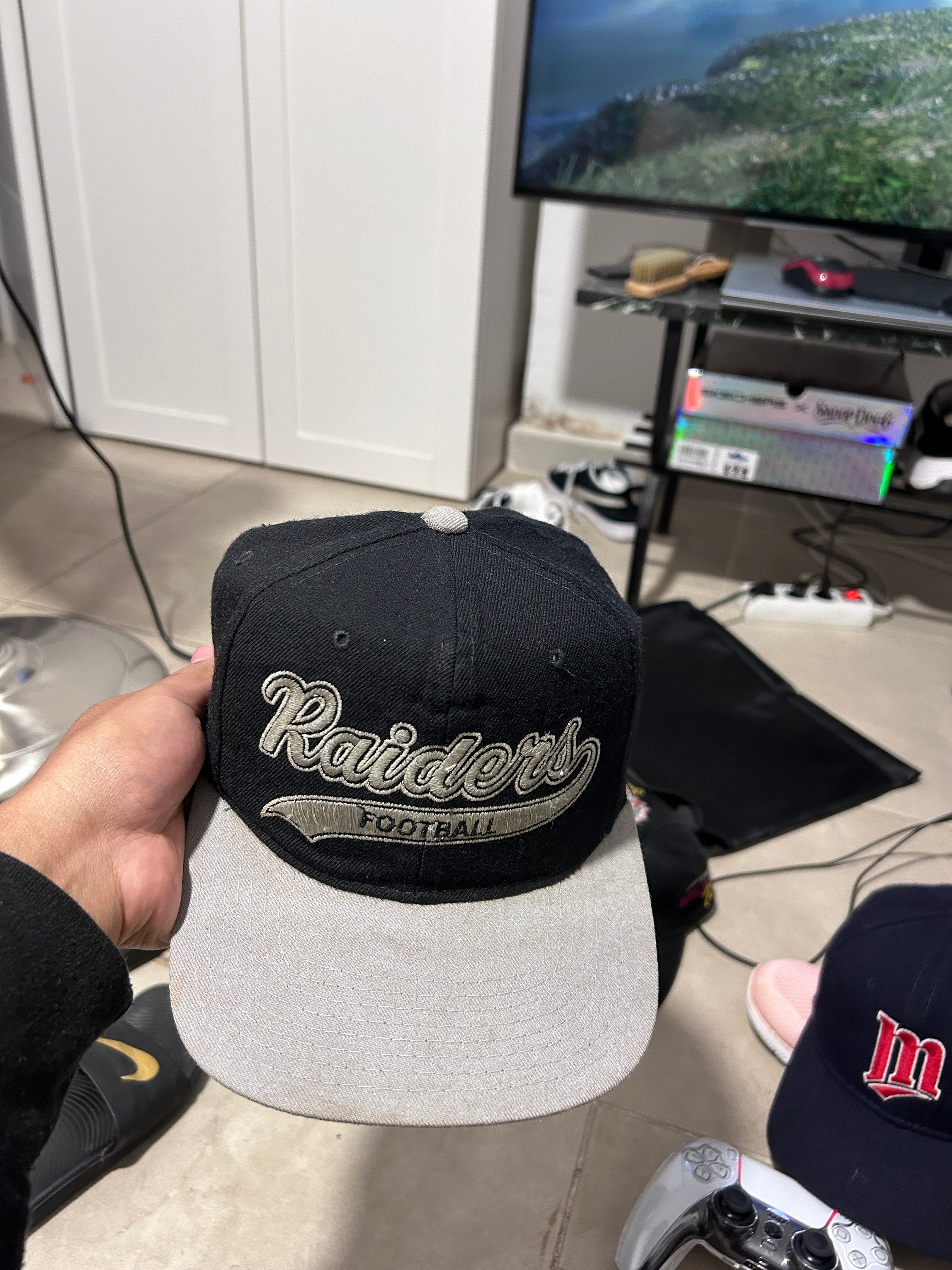90’sビンテージ RAIDERS レイダース スターター製 キャップ 帽子 黒 90'sビンテージ RAIDERS レイダース スターター製 キャップ 帽子