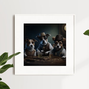 Cartas de jogar Jack Russel Terrier Mafia Impressão digital