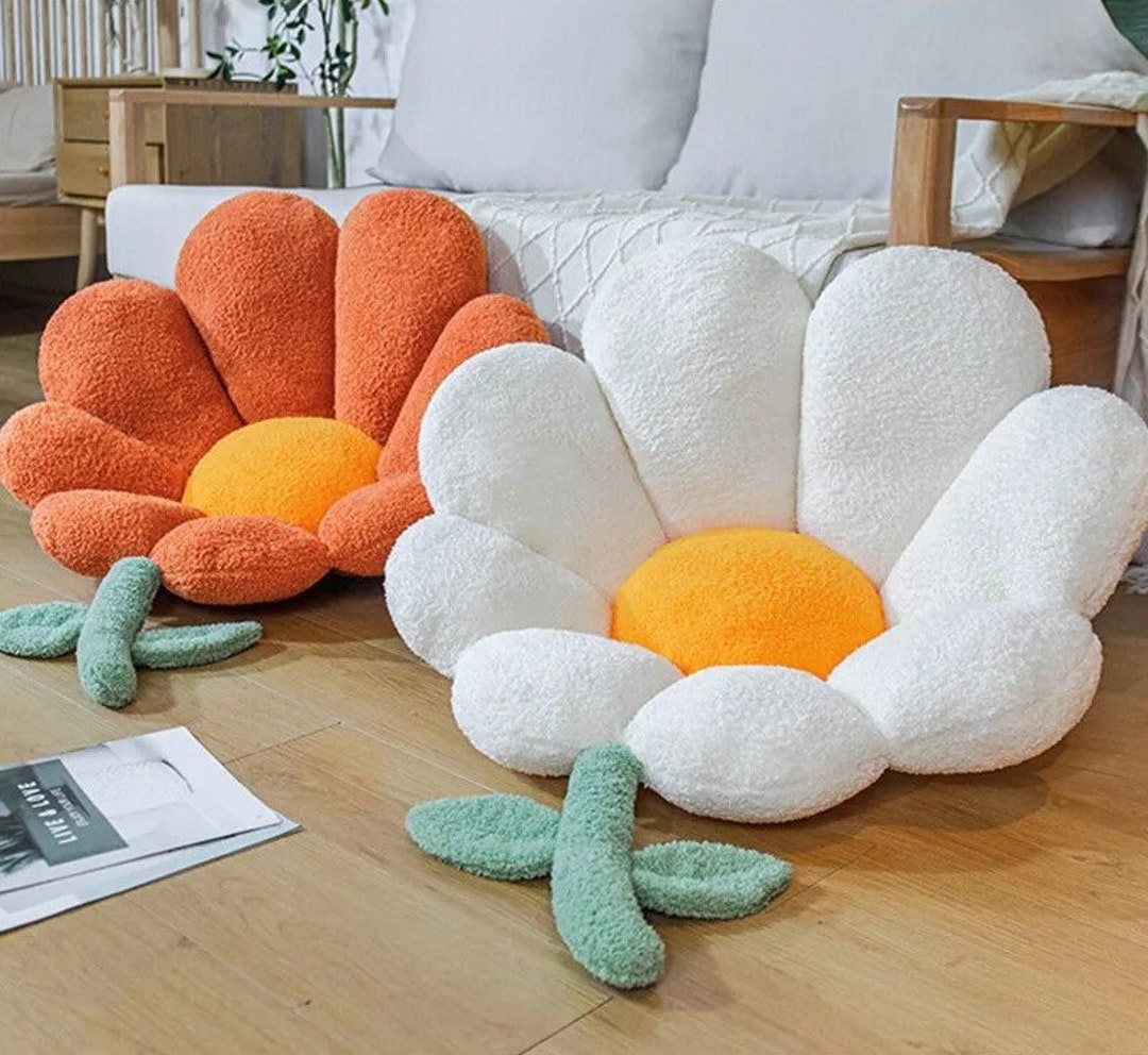 Flower Pillow Flower Shaped Pillow Daisy Pillow Floor Cushion