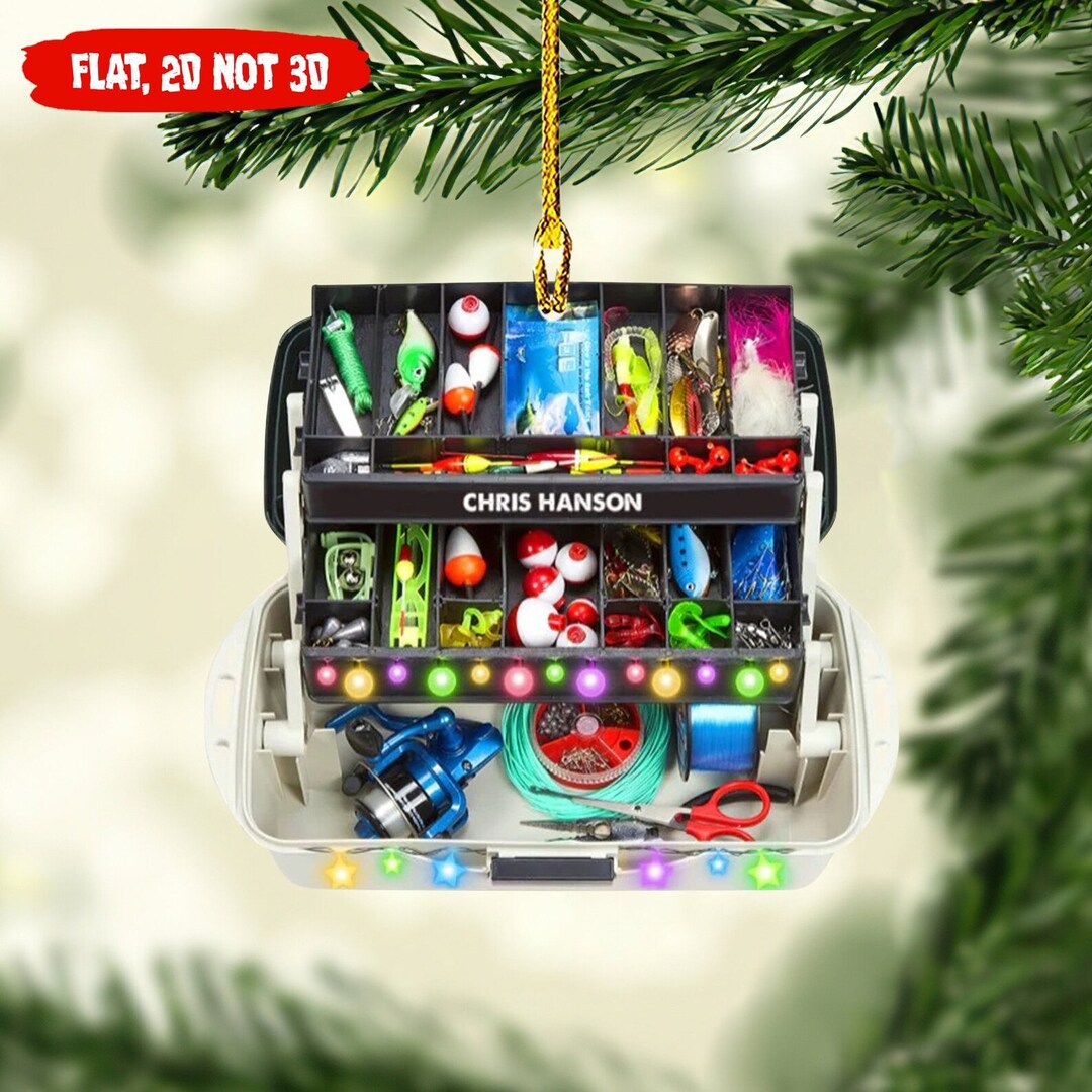 Fishing Box 2D NOT 3D Christmas Ornament Tackle Box - Etsy