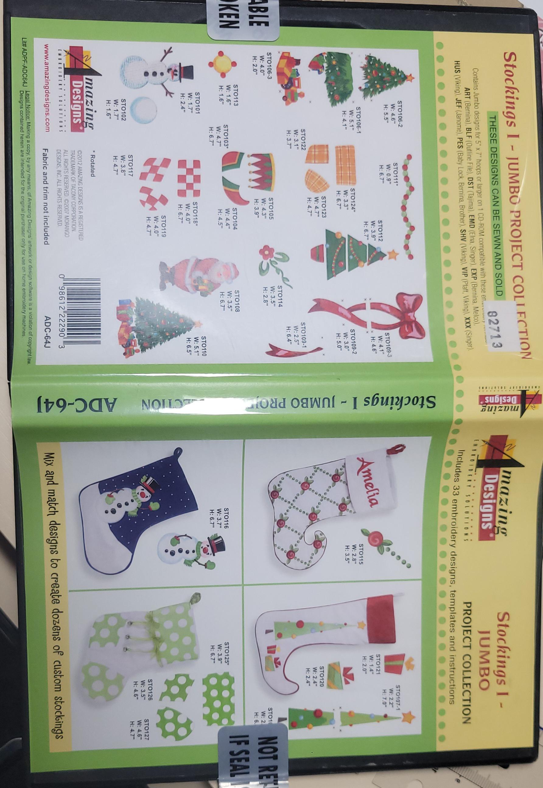 Amazing Designs Embroidery Cds LIKE NEW!!! Huge Assortment of to Choose