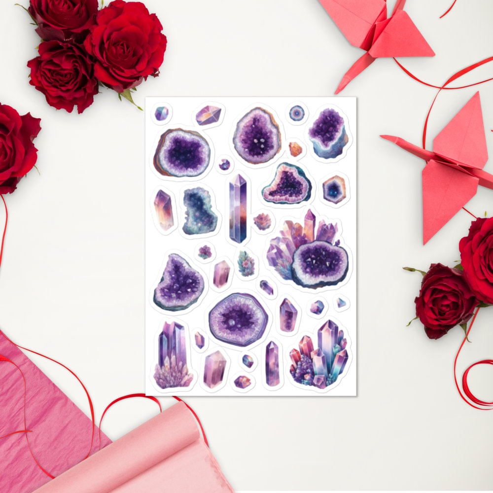 Amethyst Crystals 30+ Sticker Pack - Etsy