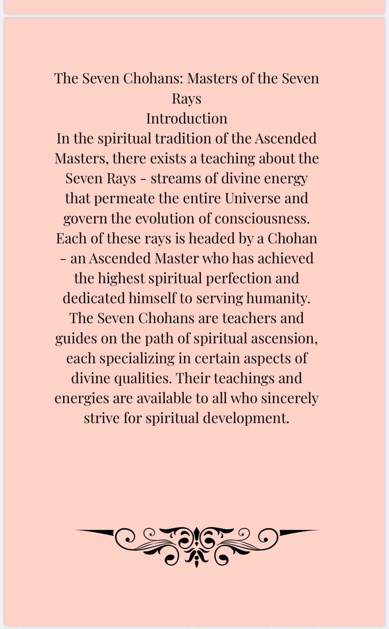 The Seven Chohans: Masters of the Seven Rays | Spiritual Ebook PDF ...