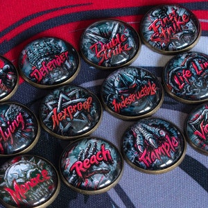 MTG Keyword Premium RPG Tokens - Glass and Metal, Table Top