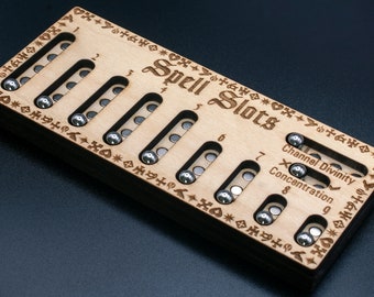 Cleric Magnetic Wooden Spell Slot Tracker: Personalized DND 5e Counter