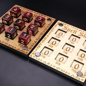 Personalized Bamboo Spell Slot Tracker: DND 5e Tabletop Counter
