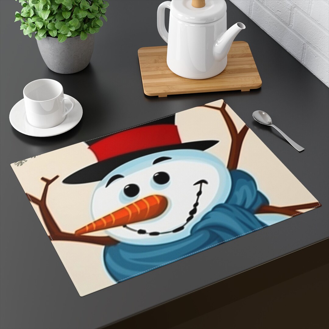 Christmas Placemats, Snowman Placemat, Holiday Placemat Etsy