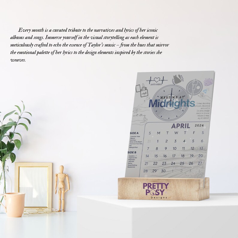 2024 Printable Taylor Swift Eras Tour Calendar Desk Calendar 2024