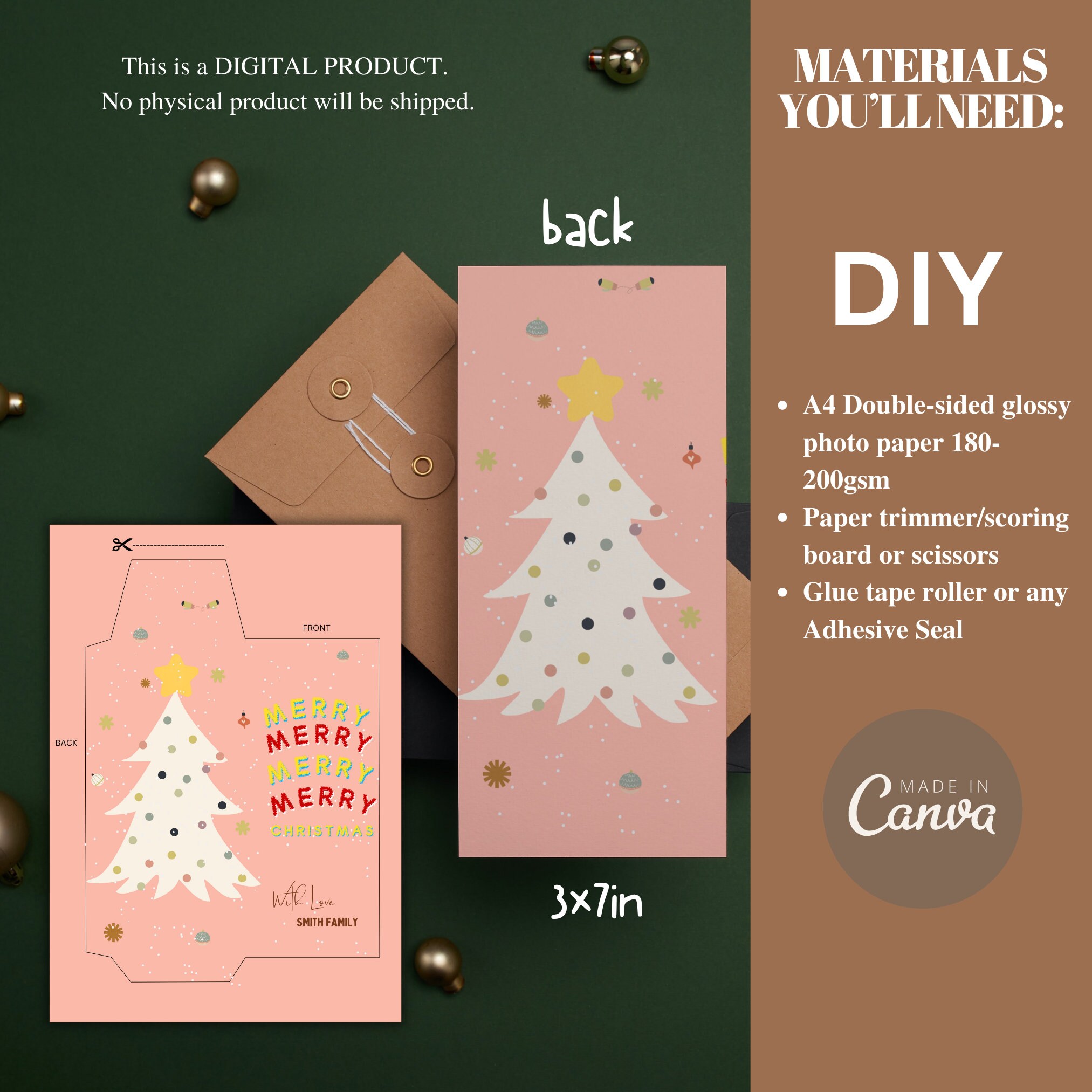 Printable Christmas Money Holder Money Envelope Template Christmas Money Card Printable Money ...