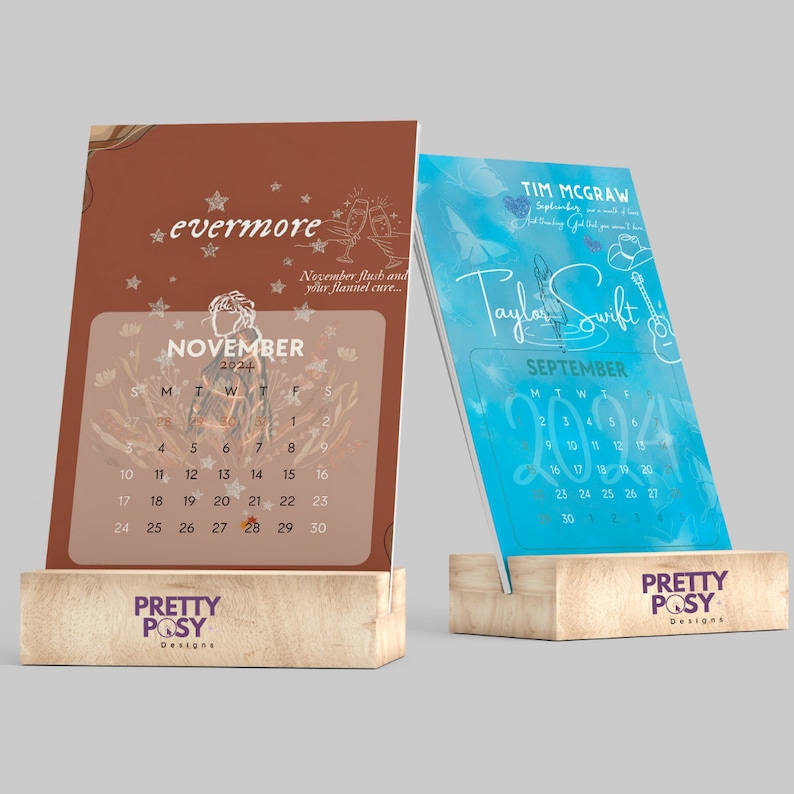2024 Printable Taylor Swift Eras Tour Calendar Desk Calendar 2024