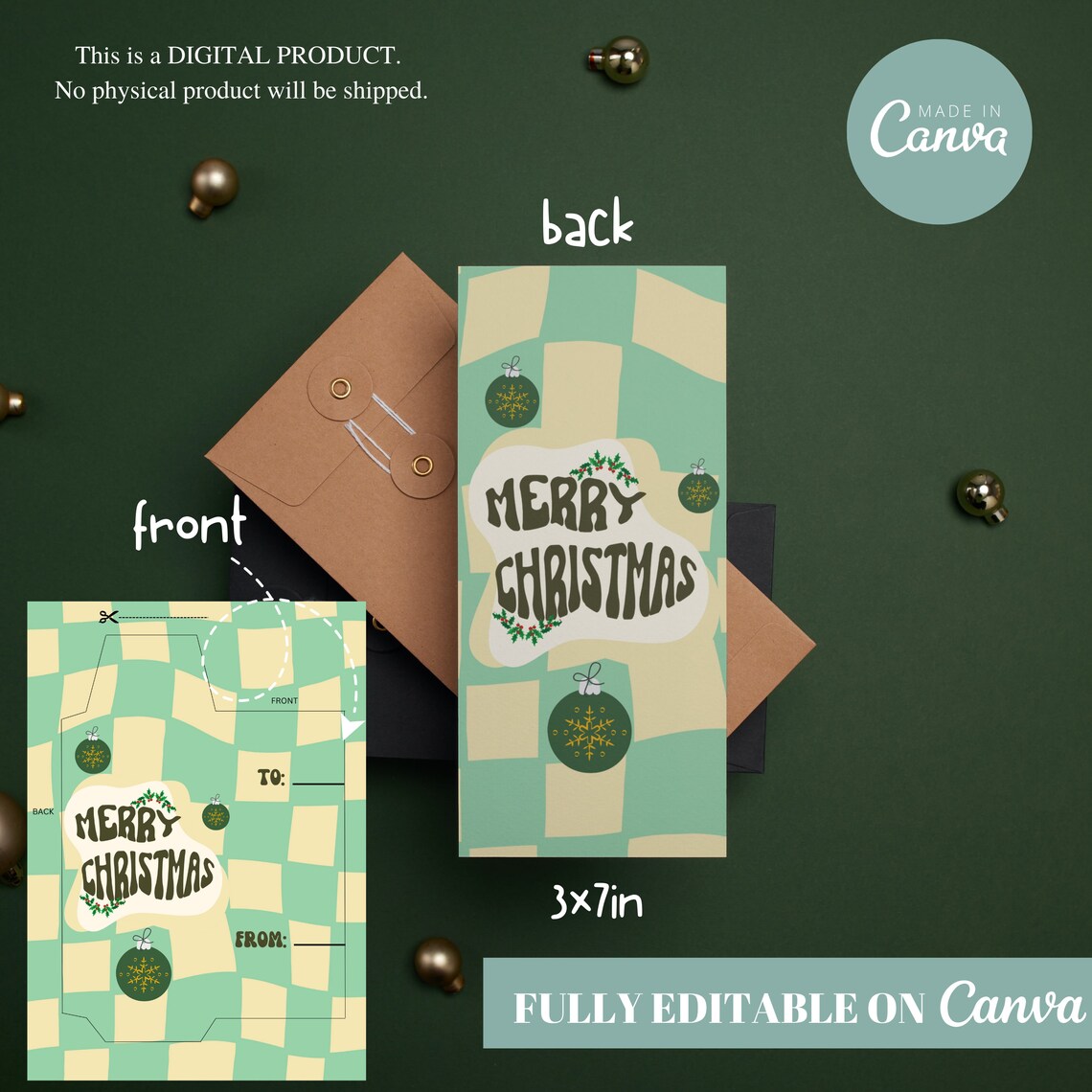 Printable Christmas Money Holder Money Envelope Template Christmas Money Card Cash Envelope ...