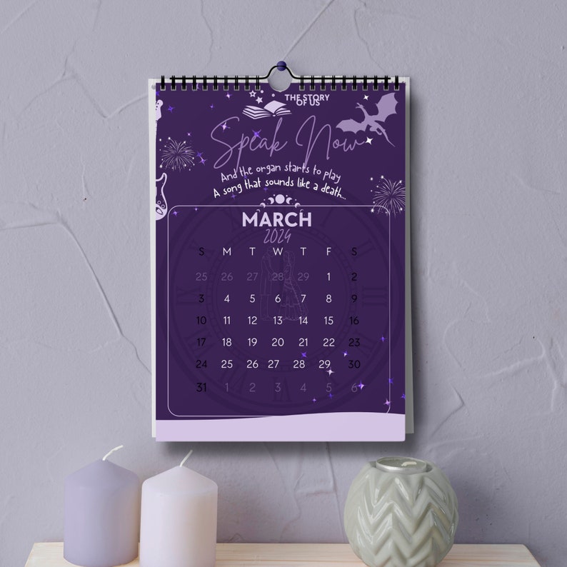 2024 Printable Taylor Swift Eras Tour Calendar Desk Calendar 2024